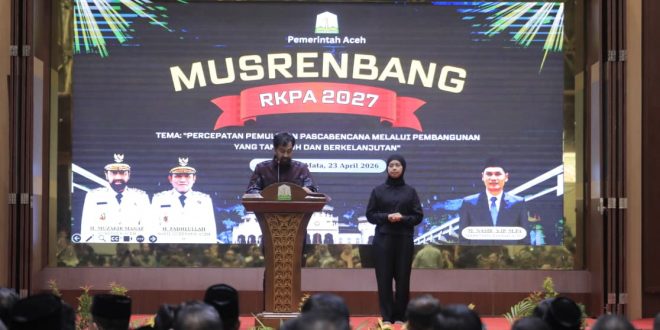 Buka Musrenbang Aceh 2027, Mualem Sebut Pemulihan Pascabencana Butuh Bantuan Besar Pemerintah Pusat