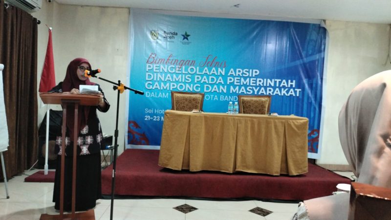 Dispersip Kota Banda Aceh Perkuat Kapasitas Pengelola Arsip Gampong Melalui Bimtek